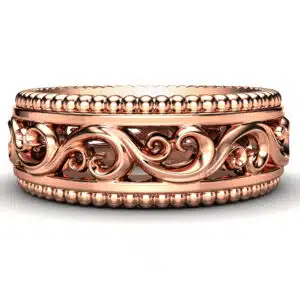 Mens Vintage Design Matching Band