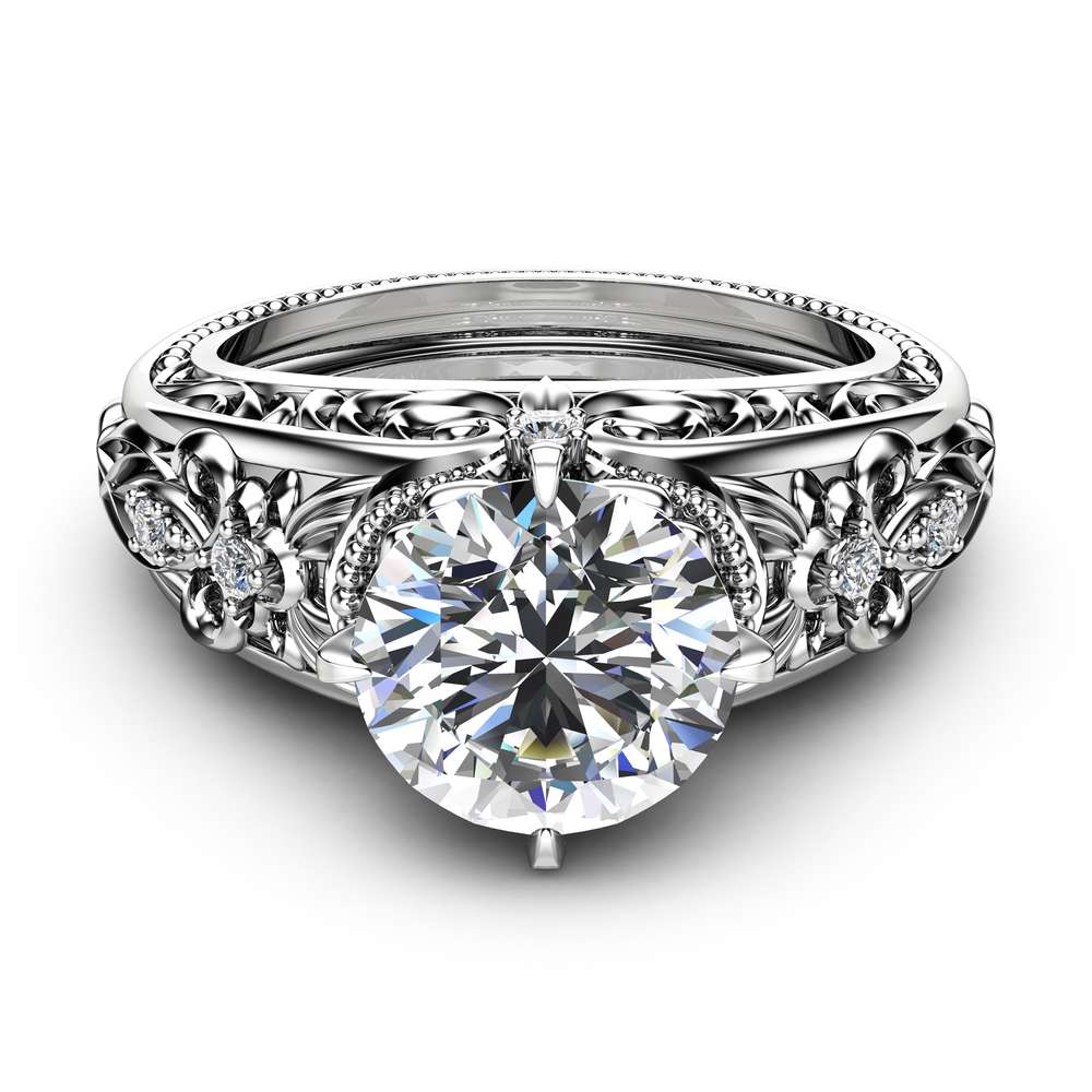 Vintage Engagement Ring 14K White Gold Ring Vintage Engagement Ring 2 Vintage Engagement Ring 14K White Gold Ring Vintage Engagement Ring