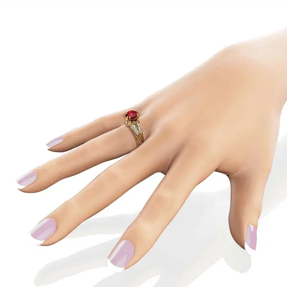 Ruby Unique Engagement Ring 14K Yellow Gold Natural Ruby Ring Vintage Unique Engagement Ring 4 Ruby Unique Engagement Ring 14K Yellow Gold Natural Ruby Ring Vintage Unique Engagement Ring