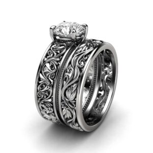 Unique Filigree For Her Matching Band