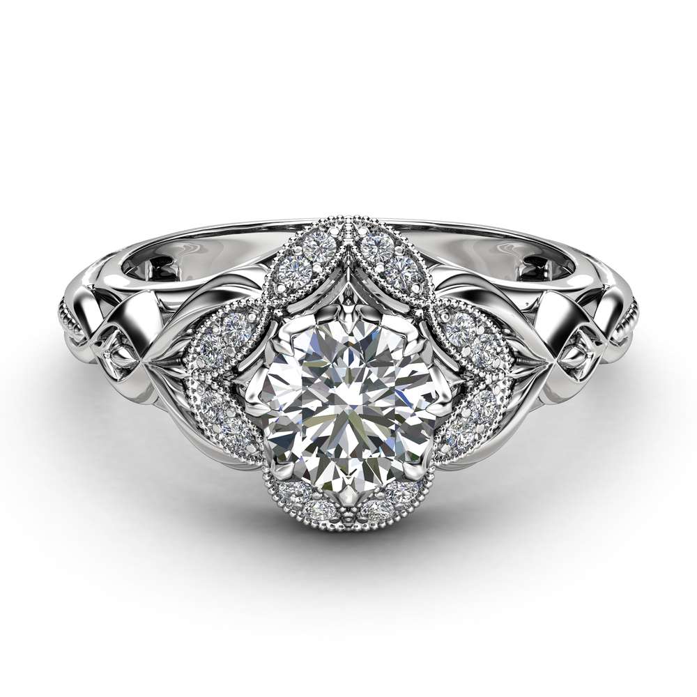 Moissanite Designer Engagement Ring 14K White Gold Engagement Ring Diamond Alternative Designer Ring 2 Moissanite Designer Engagement Ring 14K White Gold Engagement Ring Diamond Alternative Designer Ring