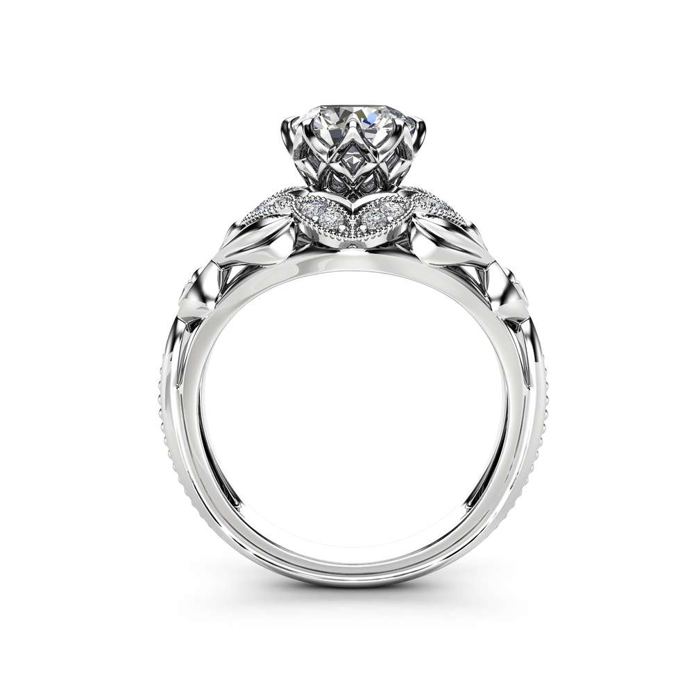 Moissanite Designer Engagement Ring 14K White Gold Engagement Ring Diamond Alternative Designer Ring 3 Moissanite Designer Engagement Ring 14K White Gold Engagement Ring Diamond Alternative Designer Ring