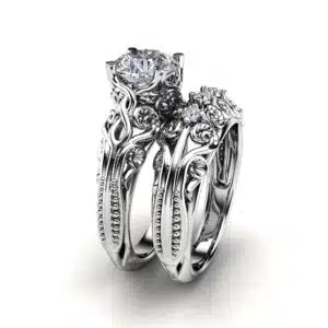 Solitaire For Antique Engagement Ring Matching Band
