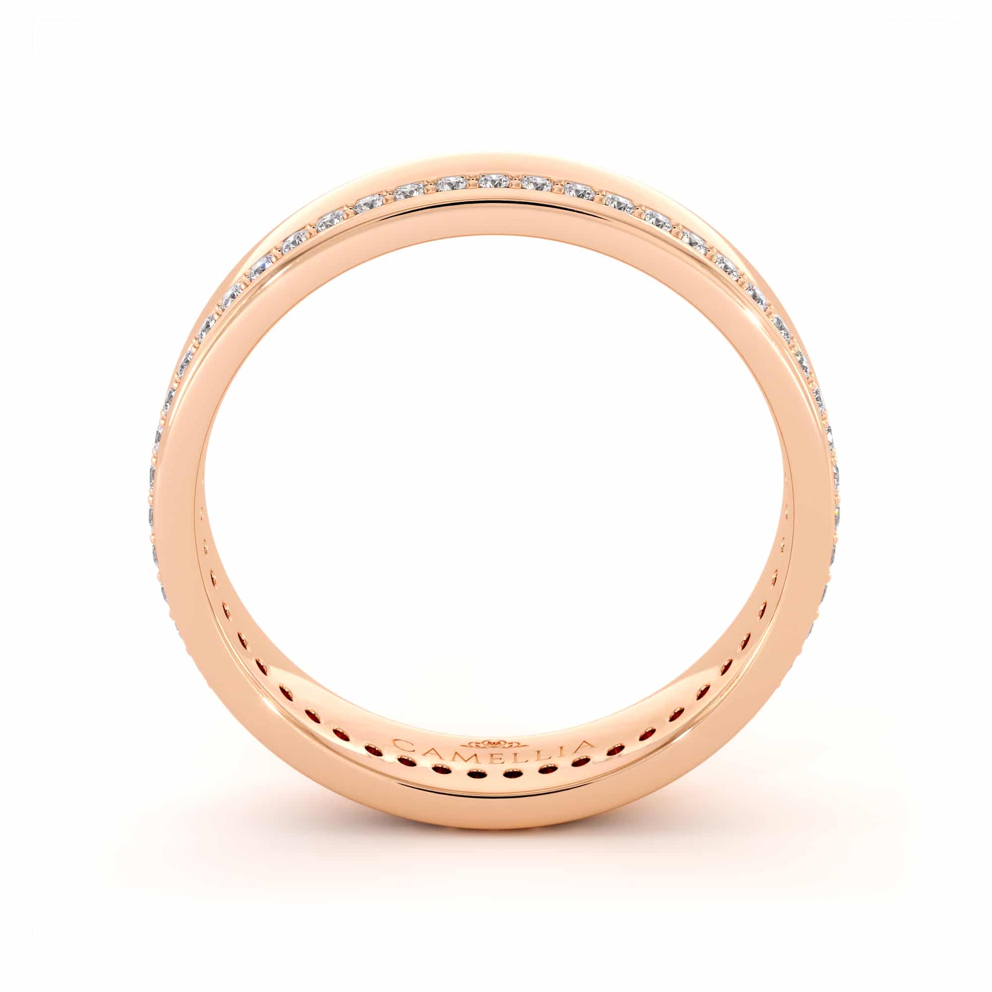 Beautiful 14k rose gold diamond woman band (6)