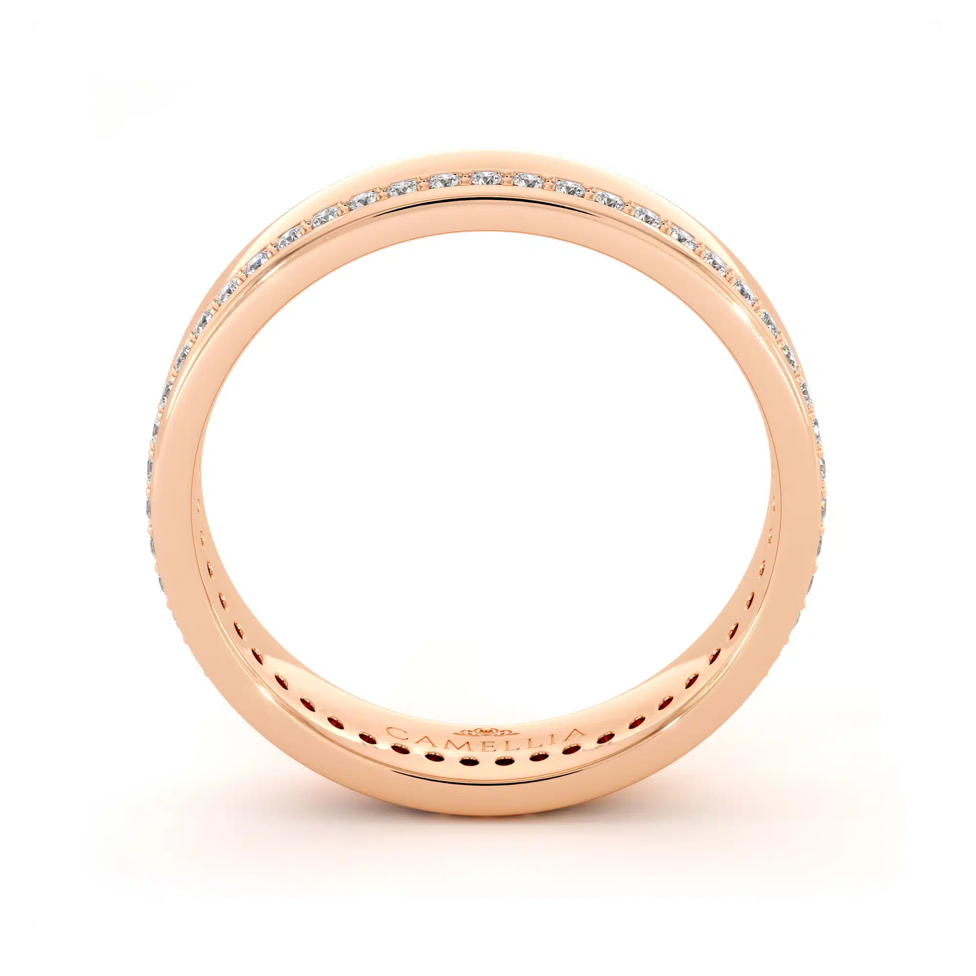 Beautiful 14k rose gold diamond woman band (6)