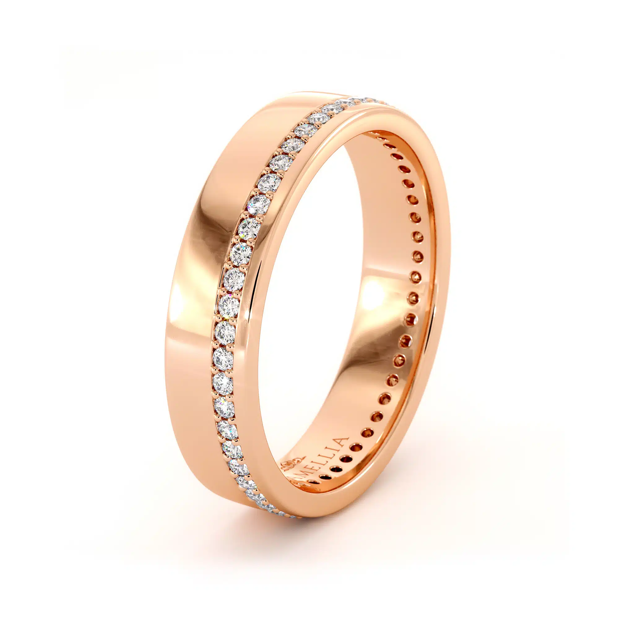 Beautiful 14k rose gold diamond woman band (7)