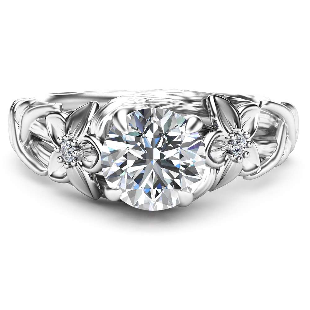Moissanite Branch Engagement Ring 14K White Gold Branch Ring Unique Moissanite Engagement Ring 2 Moissanite Branch Engagement Ring 14K White Gold Branch Ring Unique Moissanite Engagement Ring