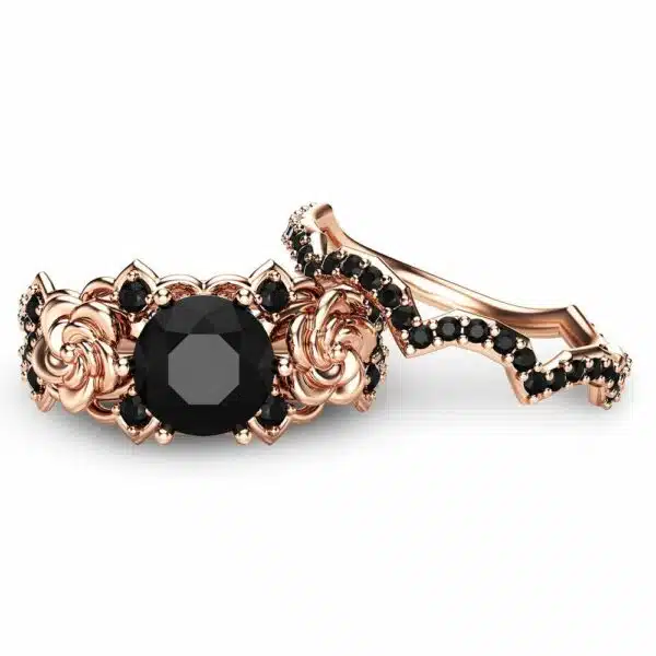 black dress rose gold jewelry Black And Rose Gold Sequin Midi Dress main image 1