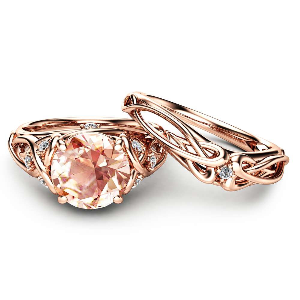 2 Carat Morganite Engagement Rings 14K Rose Gold Ring Set Unique Engagement Rings Rose Gold Morganite Rings 2 2 Carat Morganite Engagement Rings 14K Rose Gold Ring Set Unique Engagement Rings Rose Gold Morganite Rings