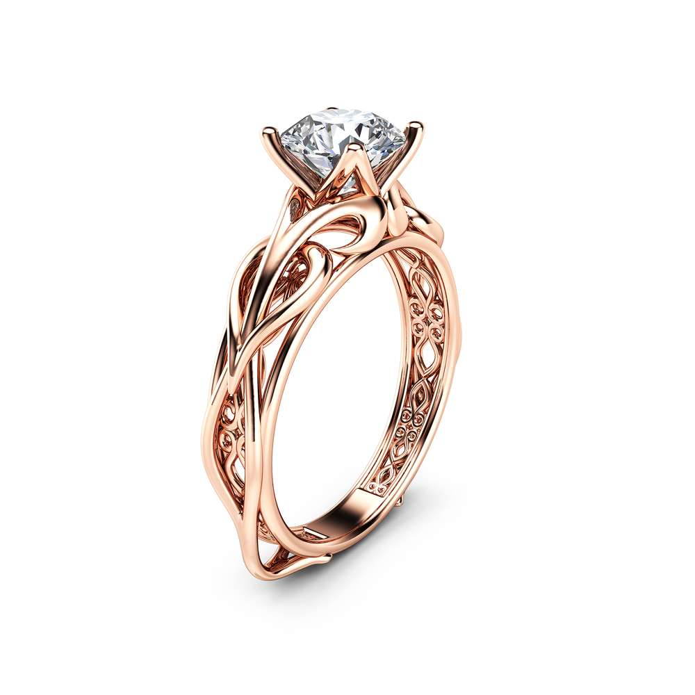 Diamond Solitaire Engagement Ring Filigree Diamond Engagement Ring Conflict Free Diamond Vintage Ring 1 Diamond Solitaire Engagement Ring Filigree Diamond Engagement Ring Conflict Free Diamond Vintage Ring