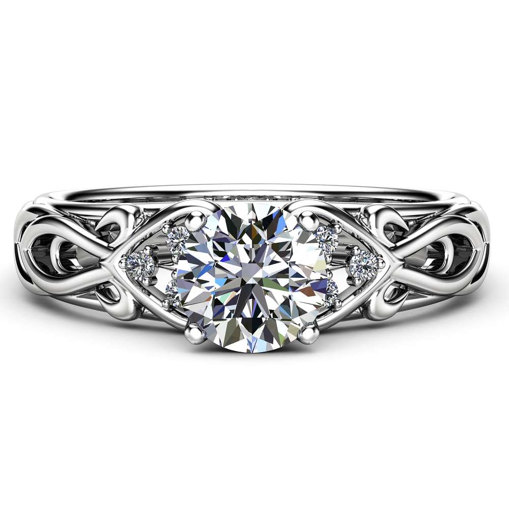 Moissanite Engagement Ring Rose Gold Heart Shaped Band Moissanite Wedding Ring 2 Moissanite Engagement Ring Rose Gold Heart Shaped Band Moissanite Wedding Ring