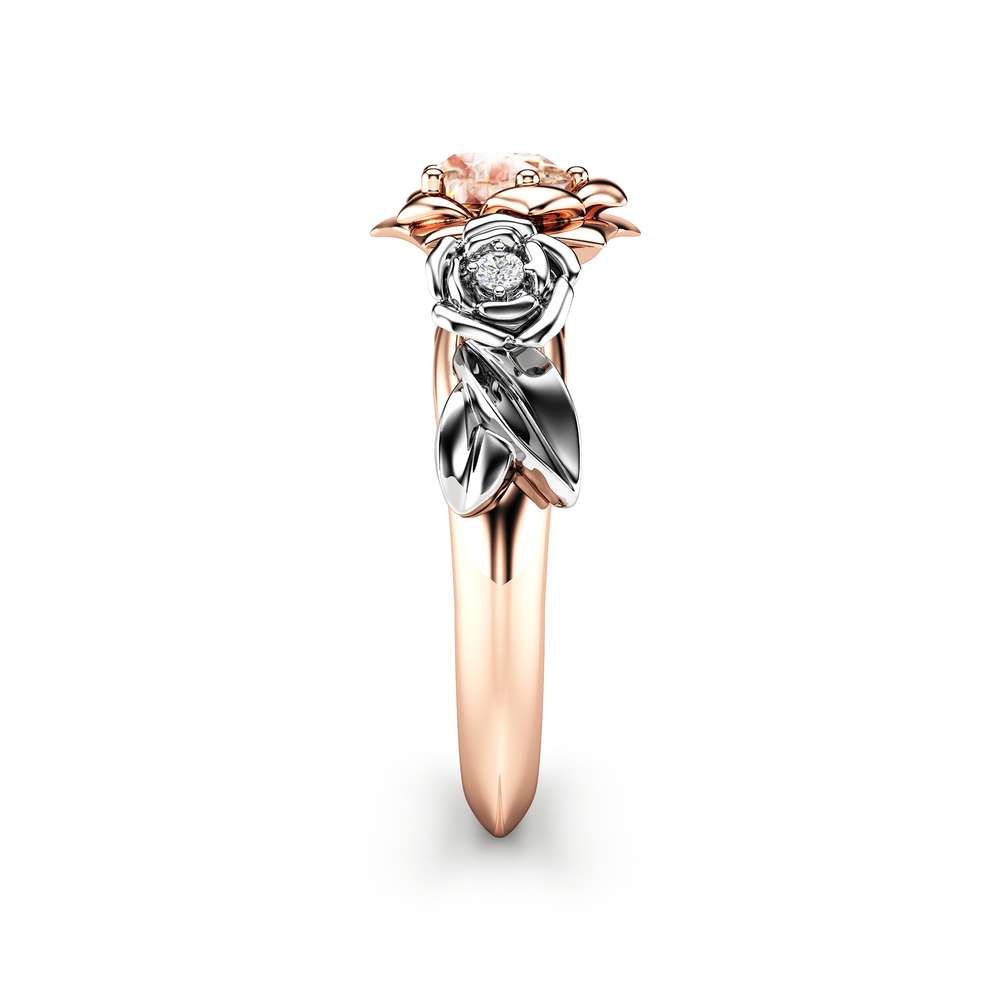 Morganite Engagement Ring White Gold Ring Rose Engagement Ring Morganite Gold Ring 3 Morganite Engagement Ring White Gold Ring Rose Engagement Ring Morganite Gold Ring