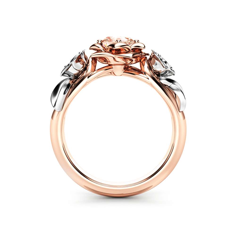Morganite Engagement Ring White Gold Ring Rose Engagement Ring Morganite Gold Ring 4 Morganite Engagement Ring White Gold Ring Rose Engagement Ring Morganite Gold Ring
