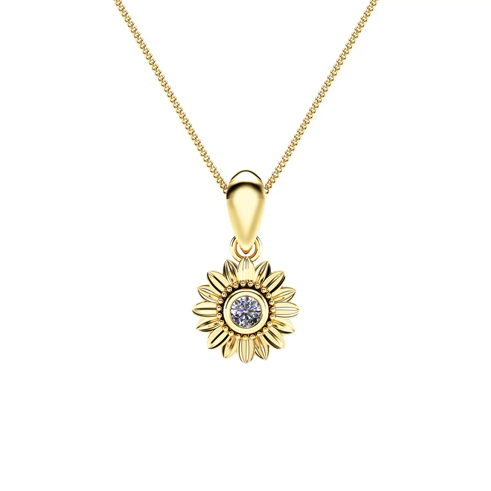 Sunflower Diamond Pendant and Earrings 14K Yellow Gold Jewelry Set Anniversary Floral Pendant and Earrings 3 Sunflower Diamond Pendant and Earrings 14K Yellow Gold Jewelry Set Anniversary Floral Pendant and Earrings