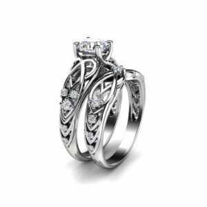 Moissanite Filigree Matching Band