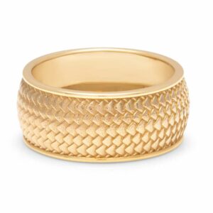 Mens Gold Scale Wedding Band 14K Solid Gold Mens Band Dragon Skin Wedding Ring For Men