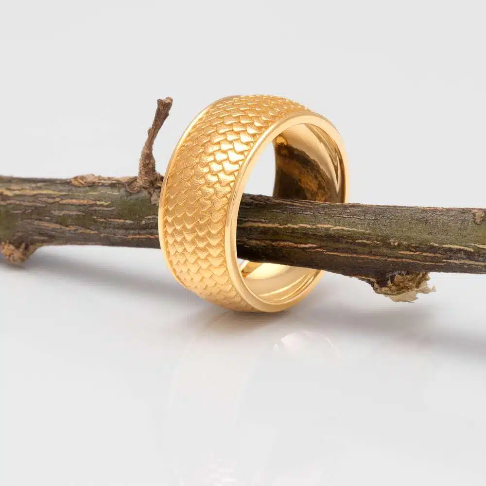 Mens Gold Scale Wedding Band 14K Solid Gold Mens Band Dragon Skin Wedding Ring For Men 4 Mens Gold Scale Wedding Band 14K Solid Gold Mens Band Dragon Skin Wedding Ring For Men