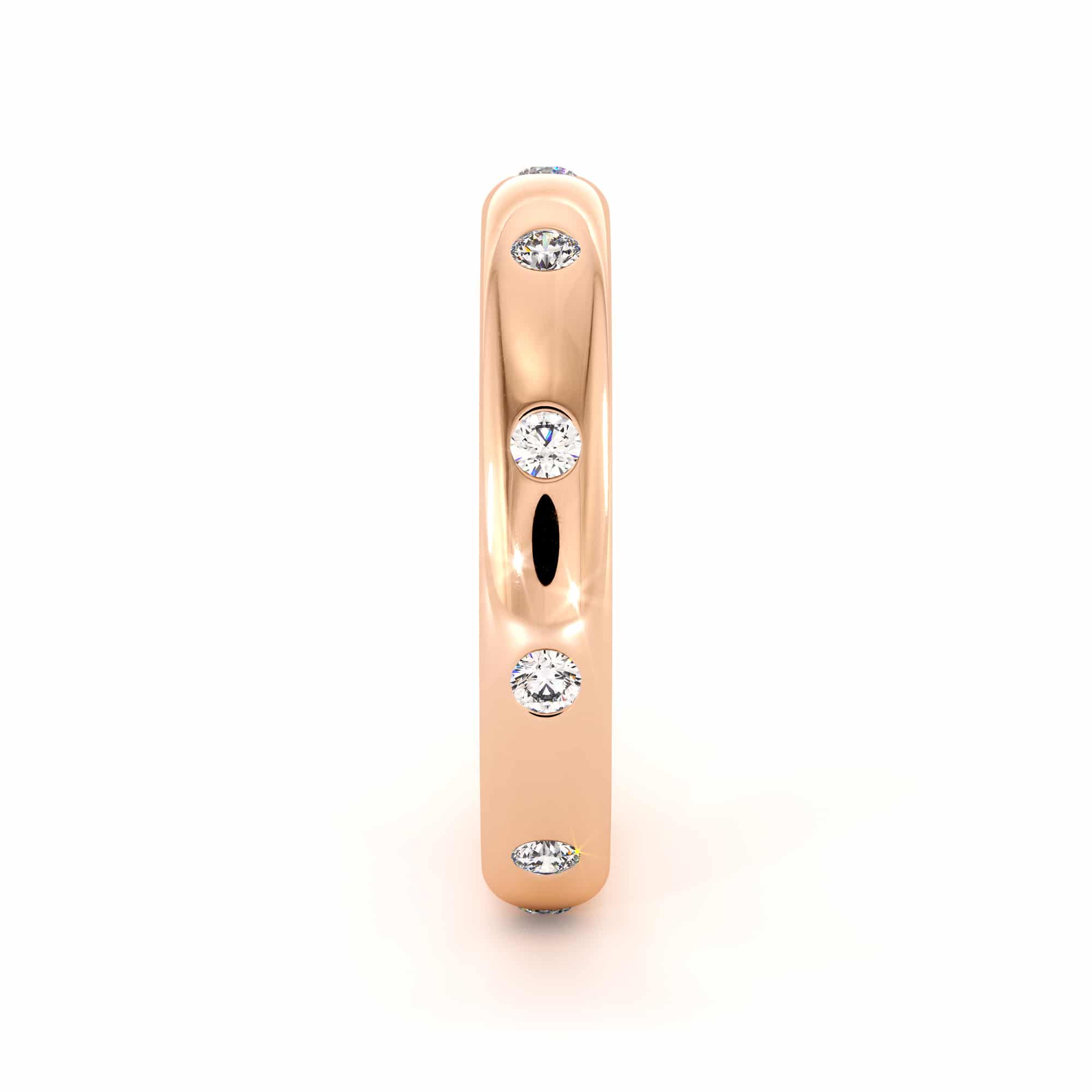 Diamond woman band 14k rose gold (5)
