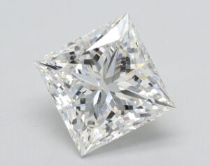 Lab Created 1.95 Carat F VS2 Princess Diamond