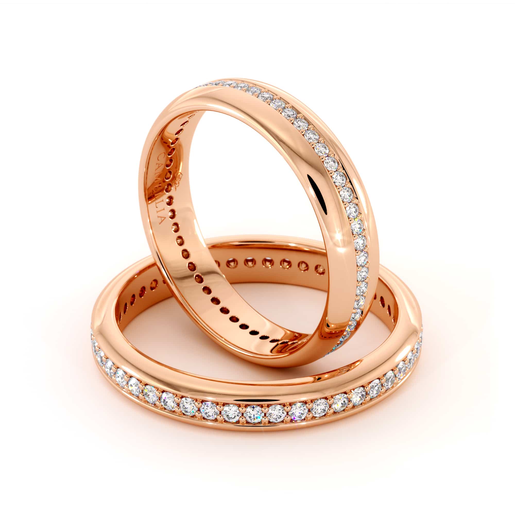 Eternity set bands 14k rose gold (4)