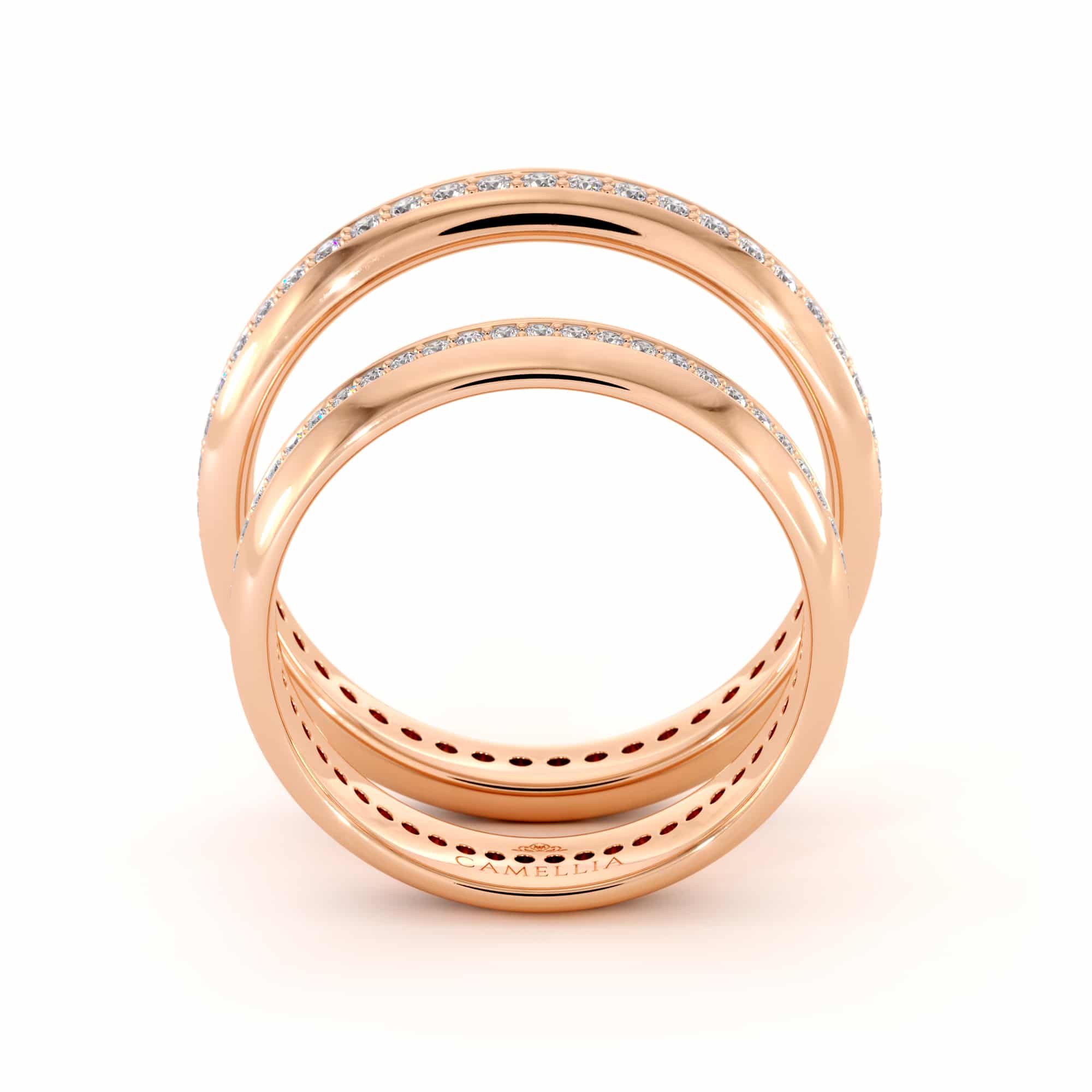 Eternity set bands 14k rose gold (5)