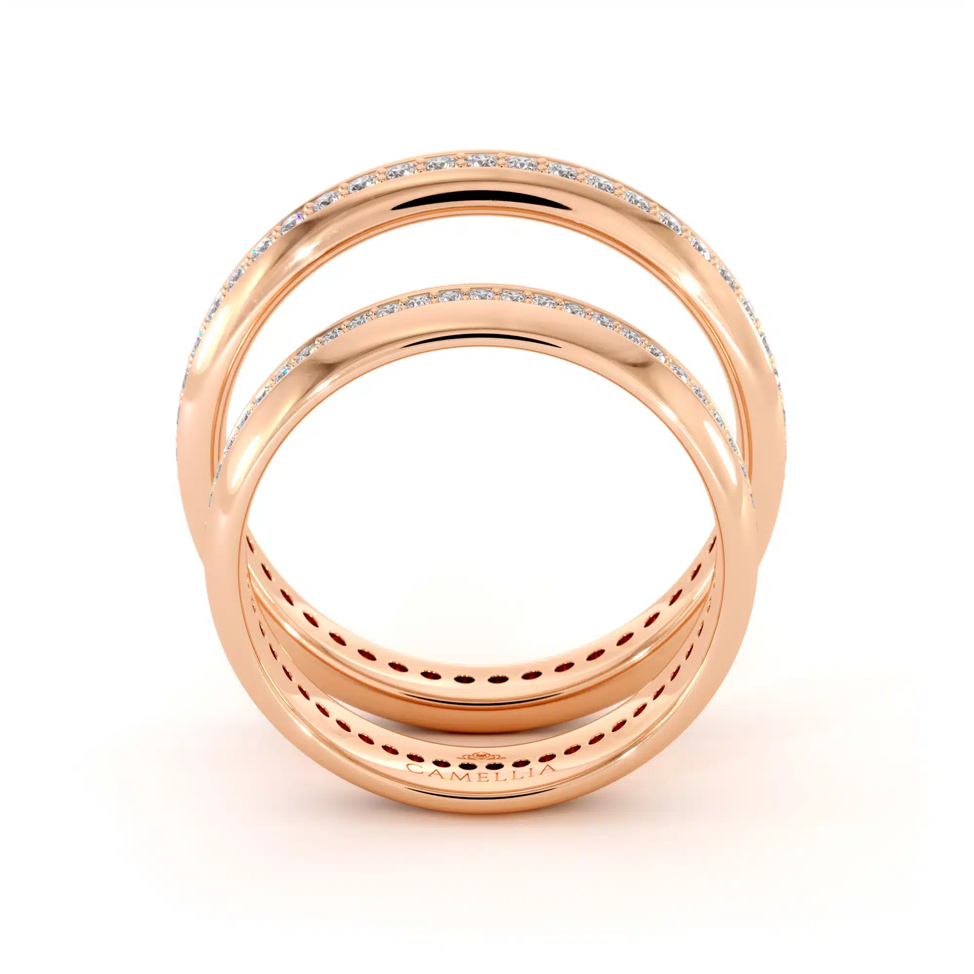 Eternity set bands 14k rose gold (5)