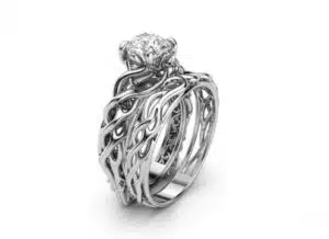14K Gold Celtic Braided Matching Band Only
