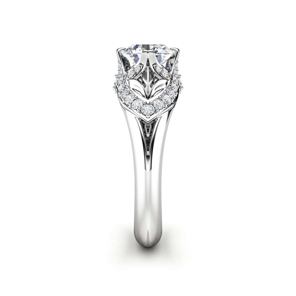 Moissanite Engagement Ring 14K White Gold Ring Edwardian Engagement Ring Gold Moissanite Ring 3 Moissanite Engagement Ring 14K White Gold Ring Edwardian Engagement Ring Gold Moissanite Ring