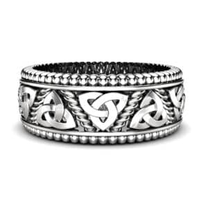 Mens Wedding Band Gold Wedding Band Celtic Wedding Band