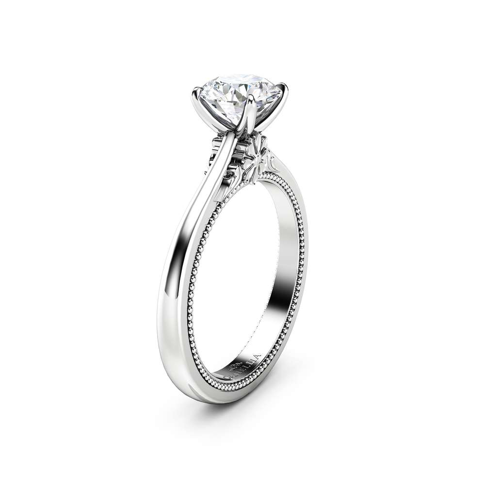 Lab Grown Diamond Ring 14K White & Rose Gold Ring CVD Diamond Engagement Ring Victorian Wedding Ring 1 Lab Grown Diamond Ring 14K White & Rose Gold Ring CVD Diamond Engagement Ring Victorian Wedding Ring