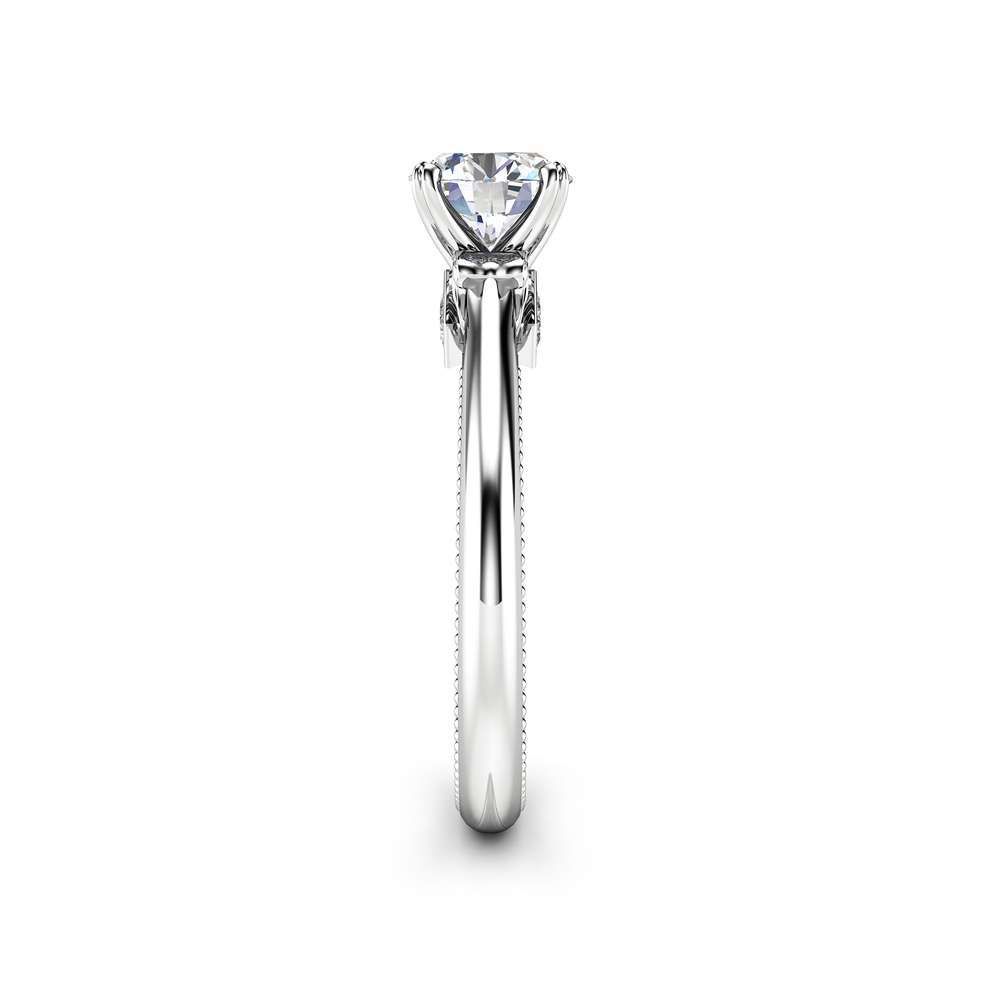 Victorian Moissanite Engagement Ring 14K White Gold Ring Milgrain Ring Anniversary Ring Princess Cut Diamond Ring 3 Victorian Moissanite Engagement Ring 14K White Gold Ring Milgrain Ring Anniversary Ring Princess Cut Diamond Ring