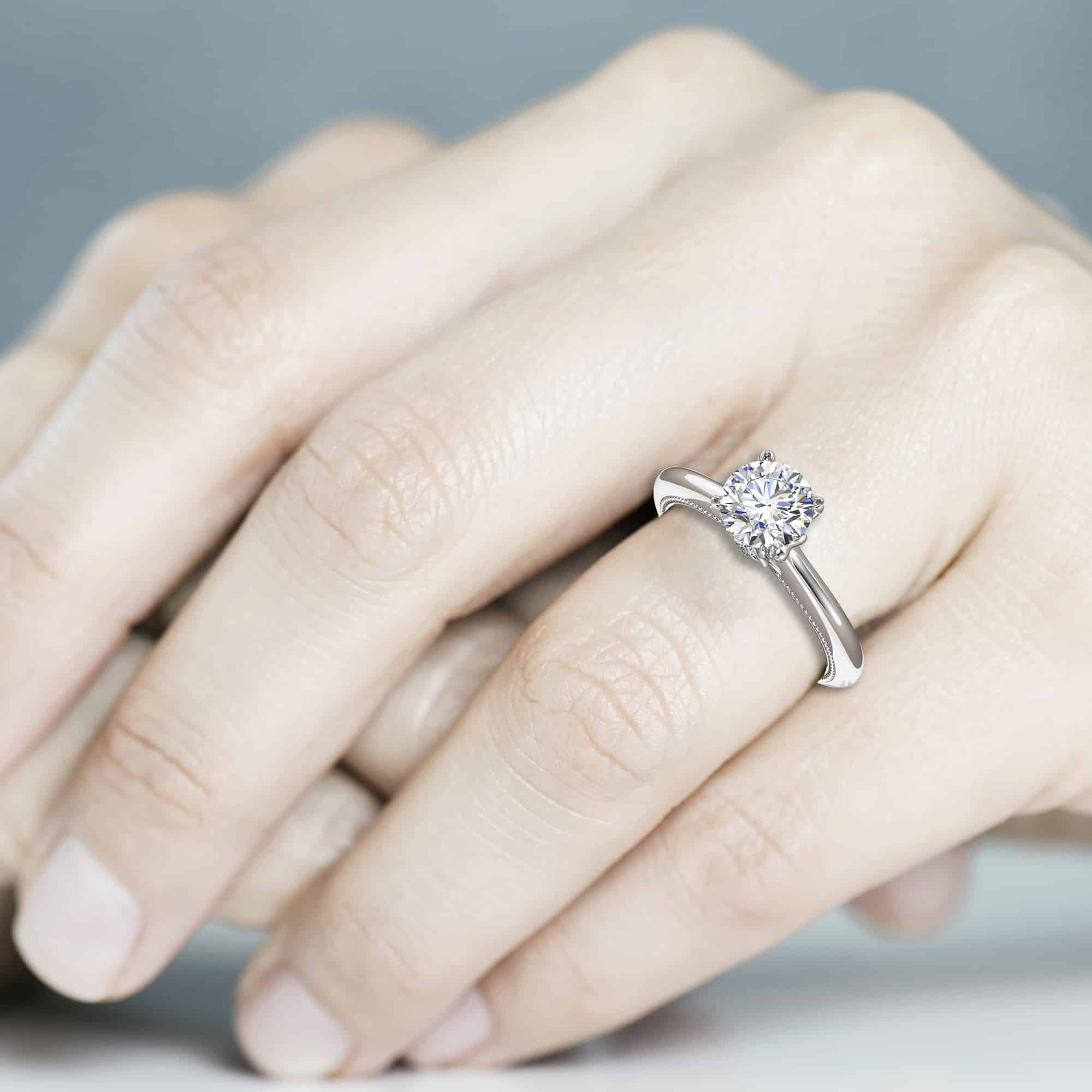 Victorian Moissanite Engagement Ring 14K White Gold Ring Milgrain Ring Anniversary Ring Princess Cut Diamond Ring 6 Victorian Moissanite Engagement Ring 14K White Gold Ring Milgrain Ring Anniversary Ring Princess Cut Diamond Ring