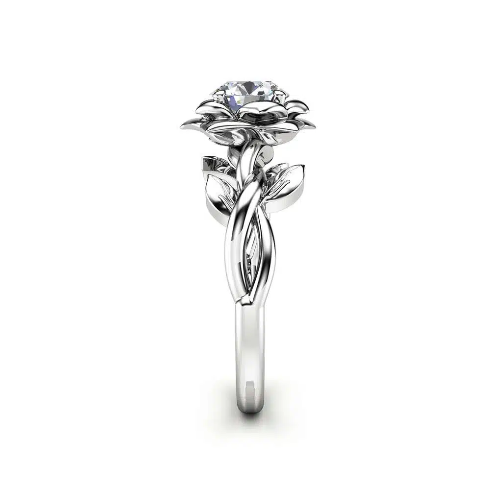 Diamond Engagement Ring Unique Engagement Ring White Gold Ring Solitaire Diamond Ring 3 Diamond Engagement Ring Unique Engagement Ring White Gold Ring Solitaire Diamond Ring