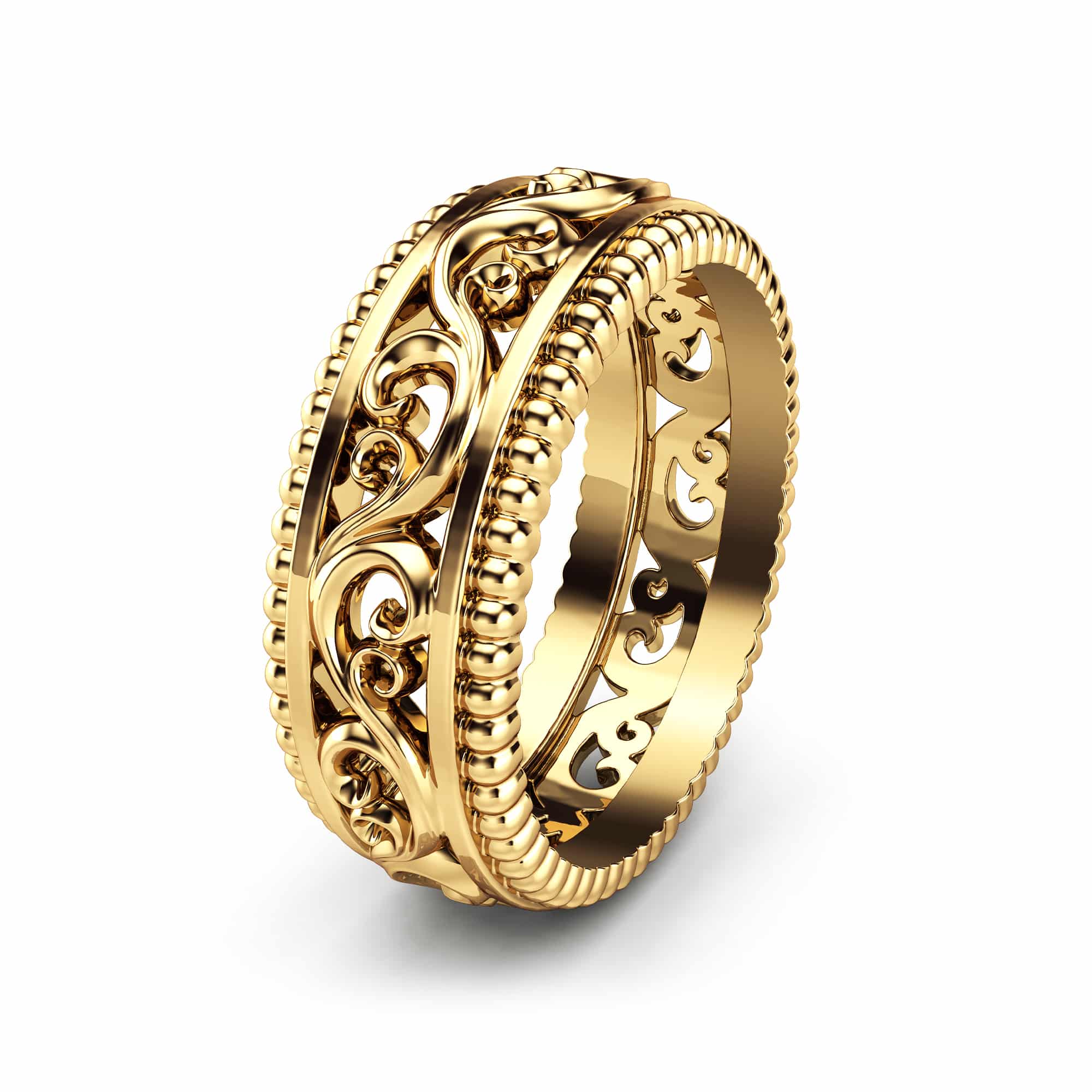 Mens Band Yellow Gold_1