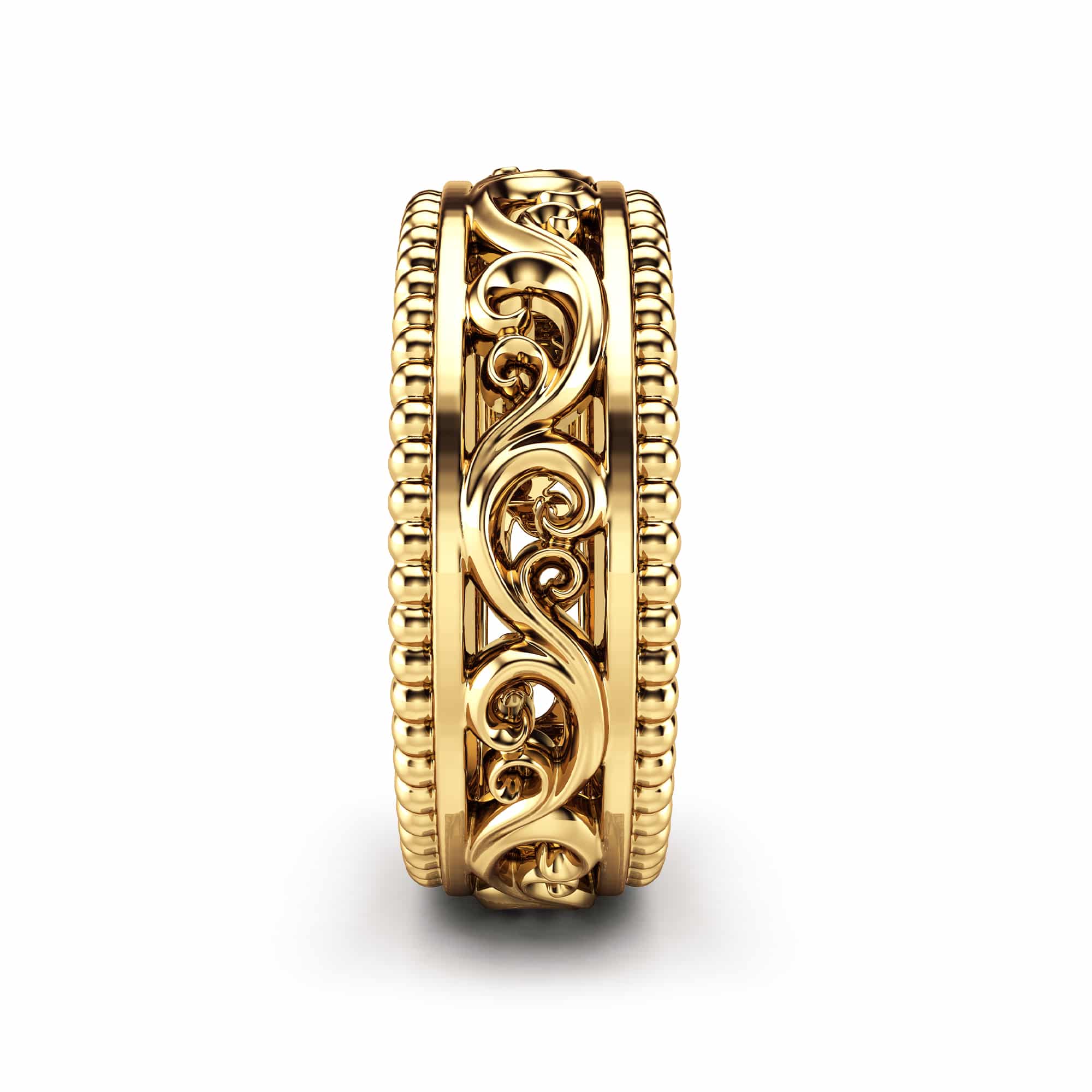 Mens band Yellow Gold_2