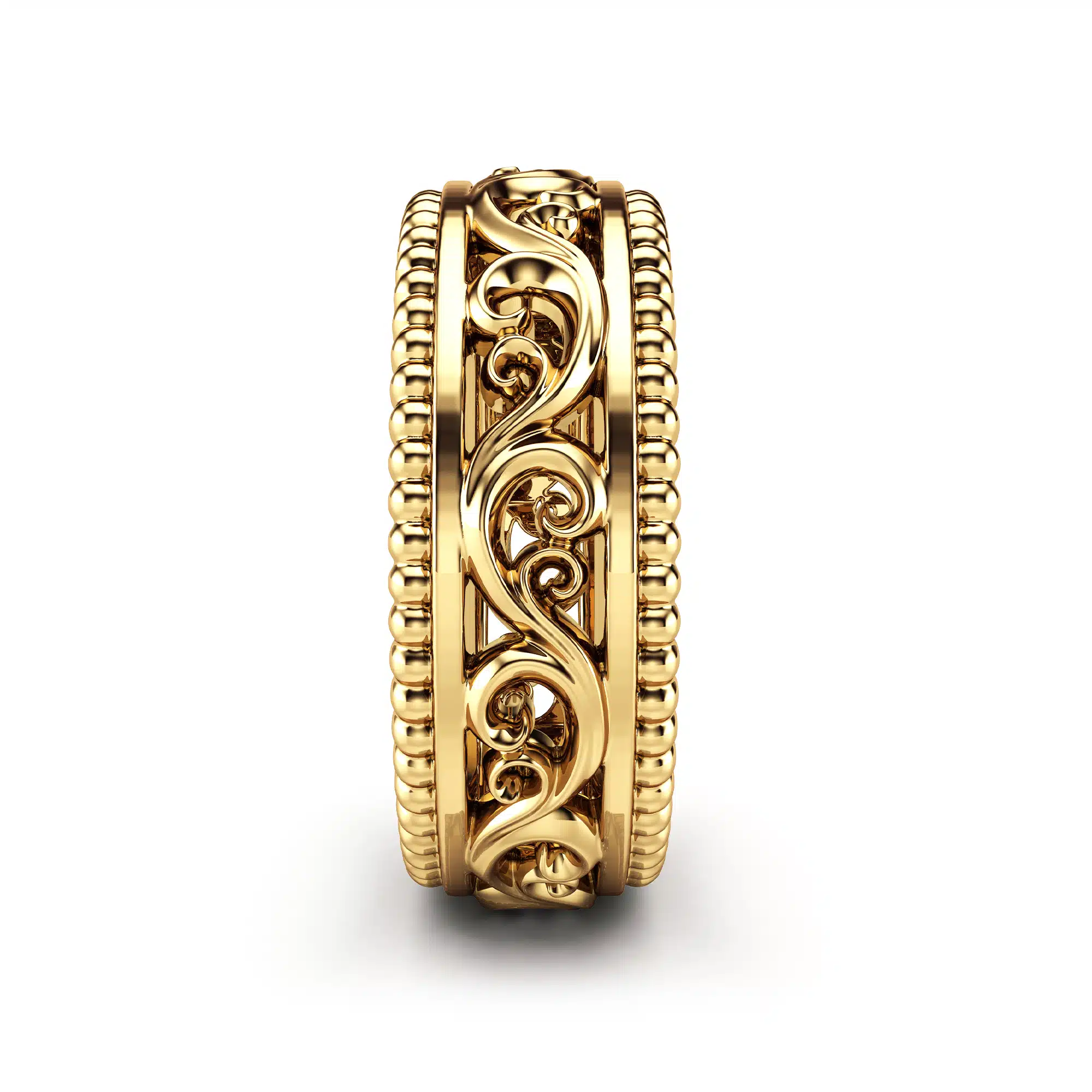 Mens band Yellow Gold_2