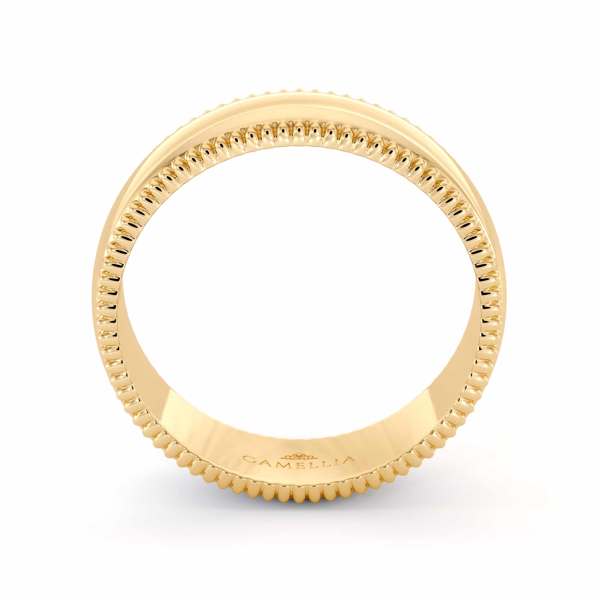 Milgrain men band 14k yellow gold (3)