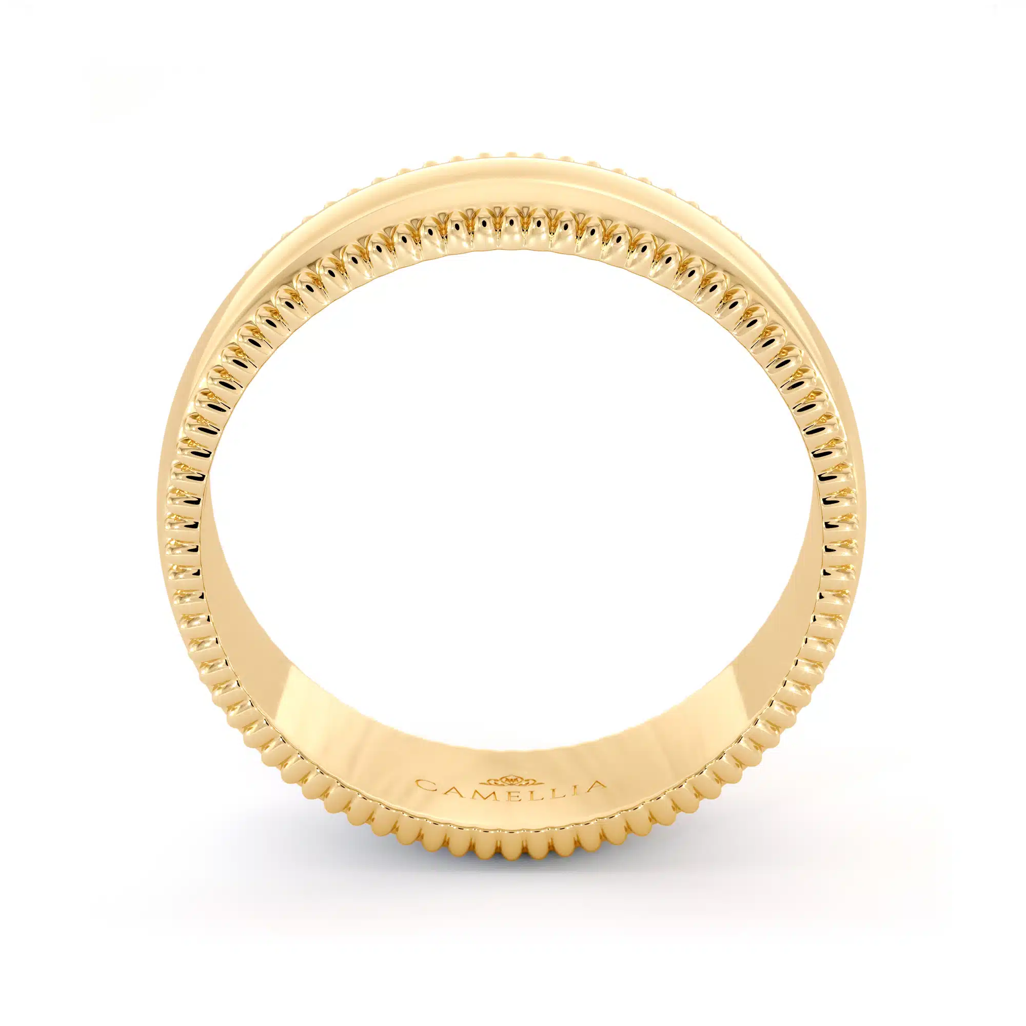 Milgrain men band 14k yellow gold (3)