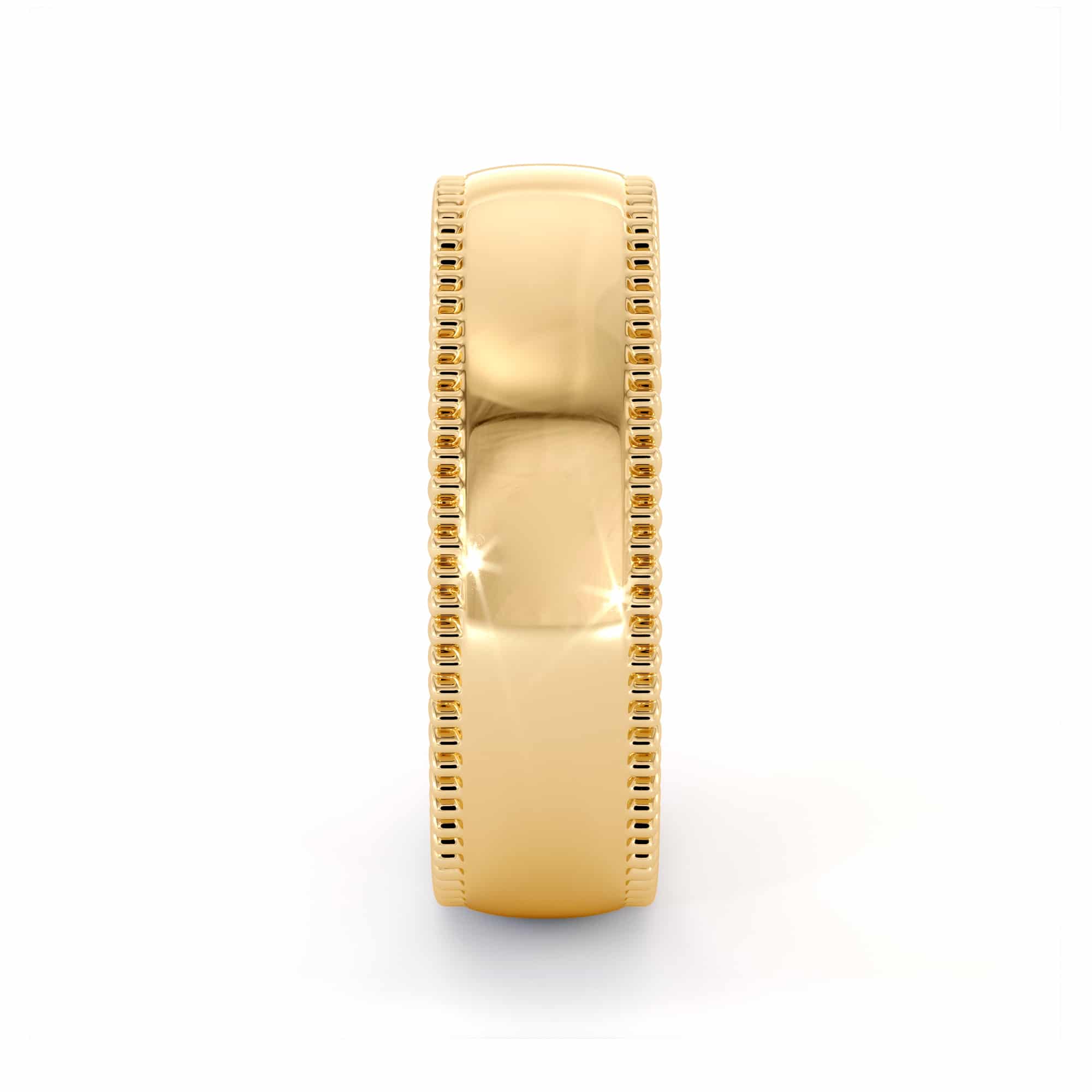 Milgrain men band 14k yellow gold (4)