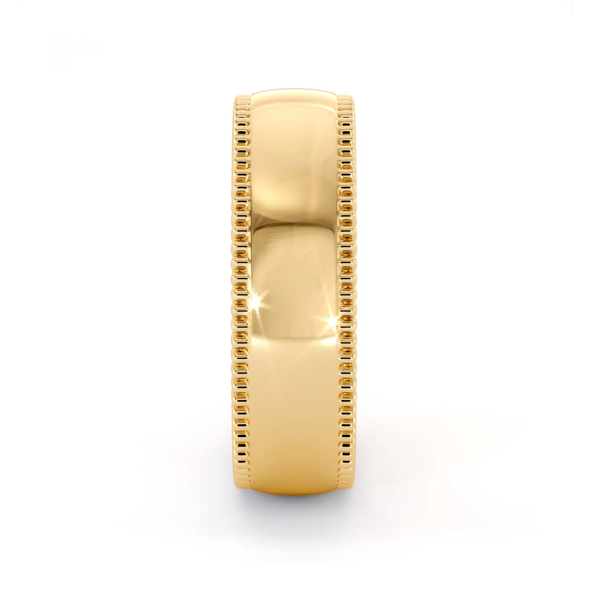 Milgrain men band 14k yellow gold (4)
