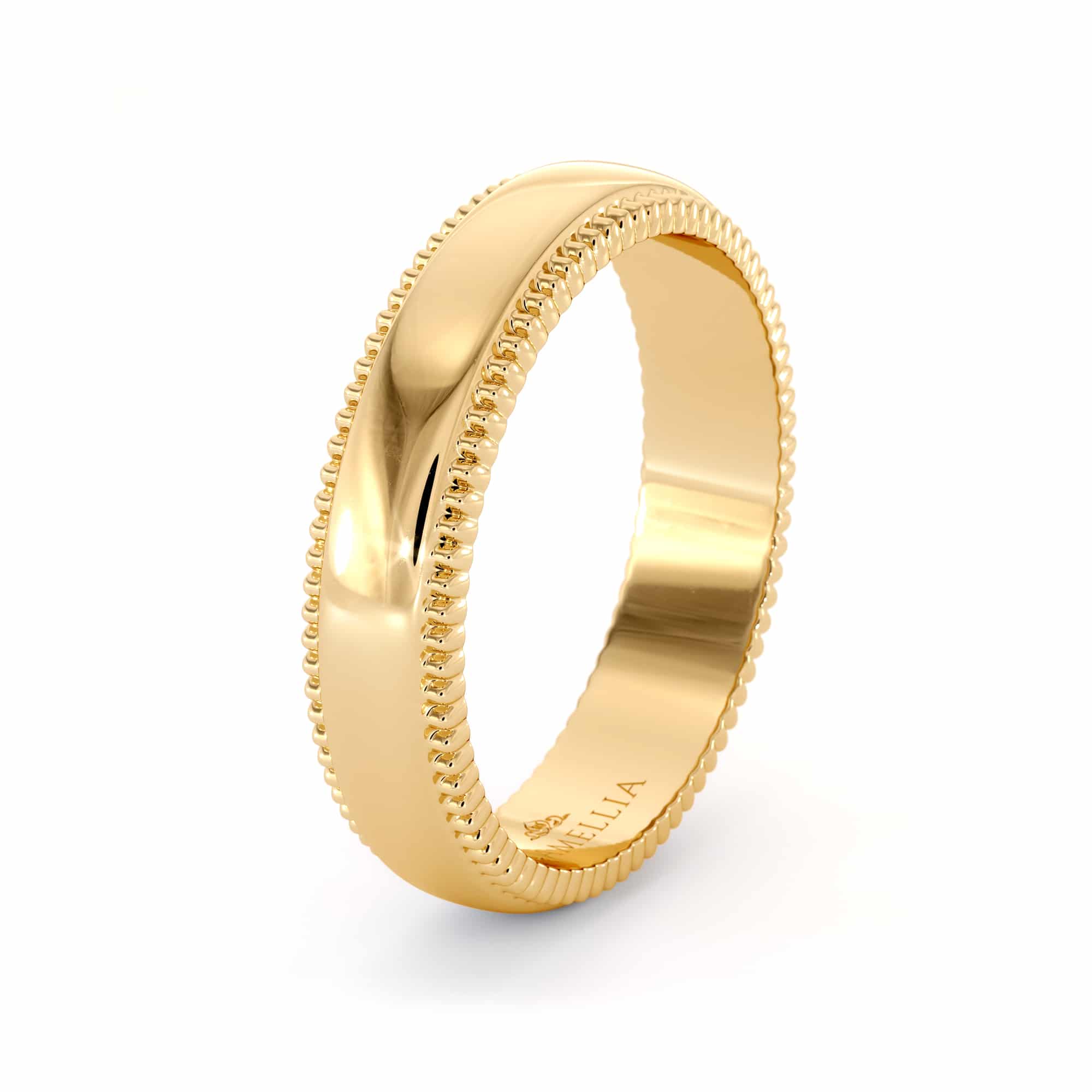Milgrian 14k yellow gold women band (6)