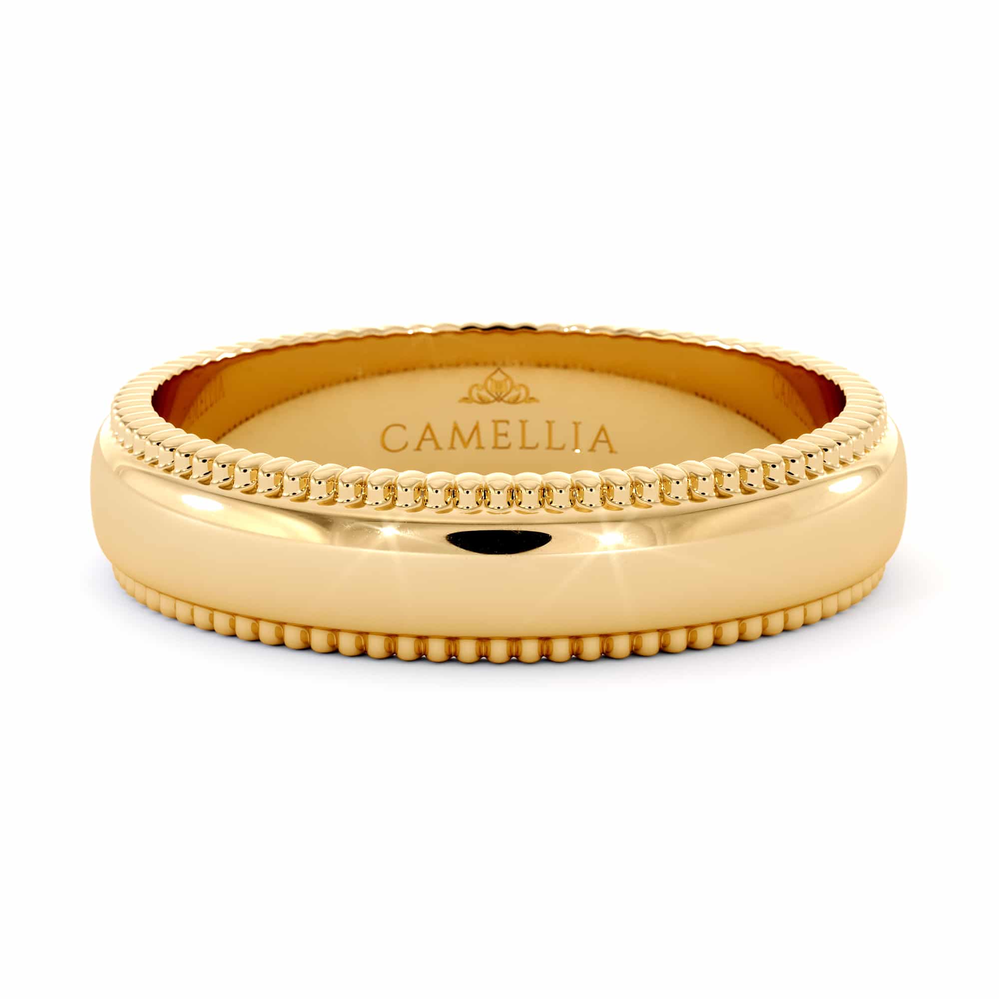 Milgrian 14k yellow gold women band (9)