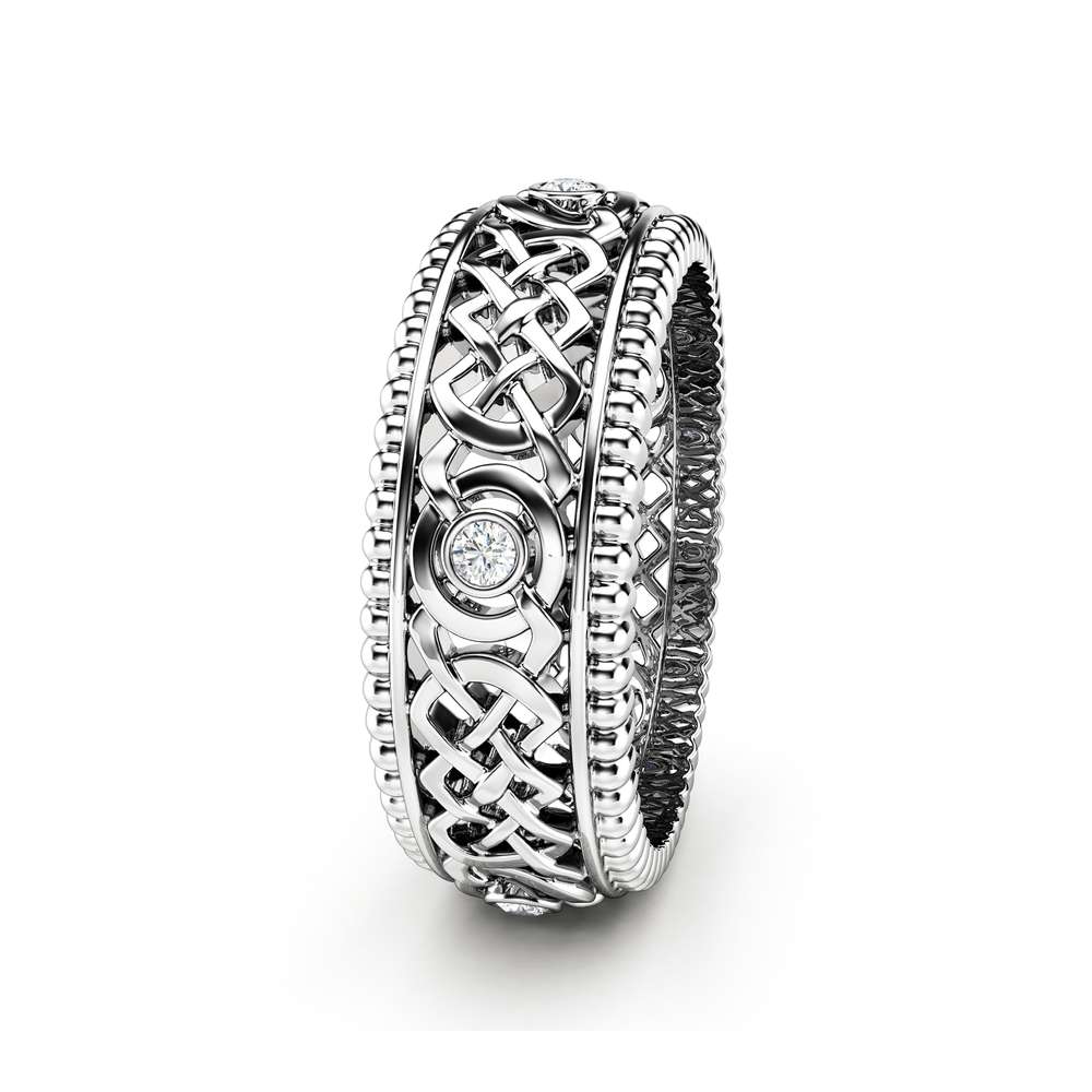 Diamond Wedding Band Art Deco Wedding Ring Gold Wedding Ring 2 Diamond Wedding Band Art Deco Wedding Ring Gold Wedding Ring
