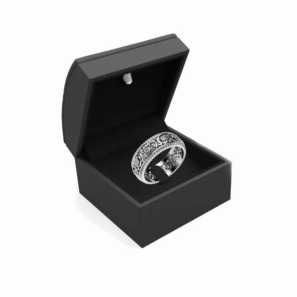 Diamond Wedding Band Art Deco Wedding Ring Gold Wedding Ring 4 Diamond Wedding Band Art Deco Wedding Ring Gold Wedding Ring