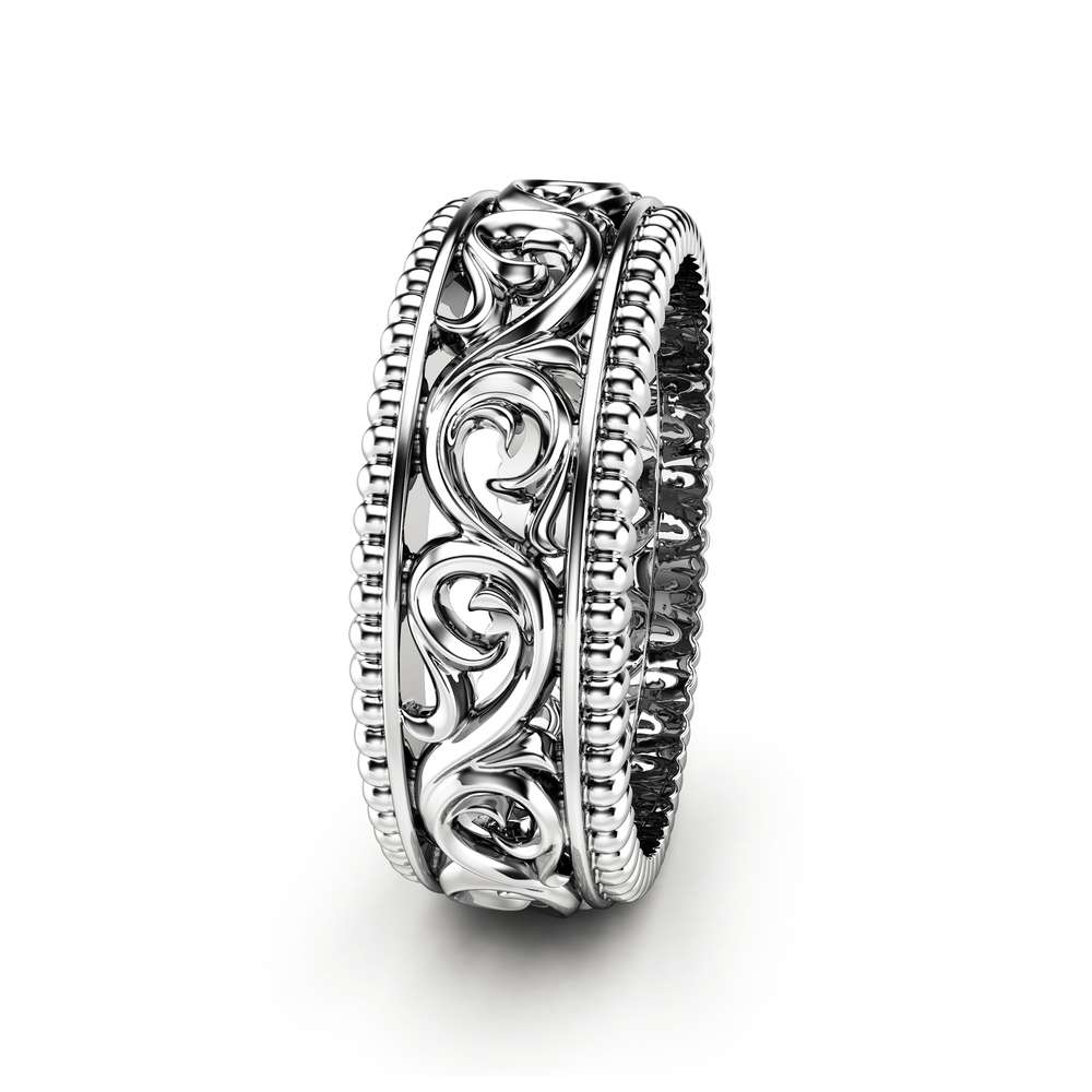 Men's Wedding Band Gold Wedding Band Filigree Wedding Band 2 Men's Wedding Band Gold Wedding Band Filigree Wedding Band