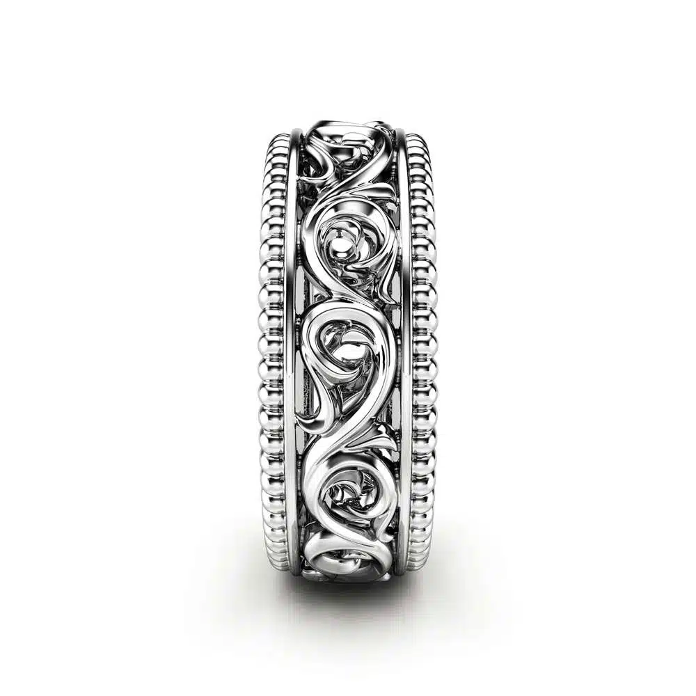 Men's Wedding Band Gold Wedding Band Filigree Wedding Band 3 Men's Wedding Band Gold Wedding Band Filigree Wedding Band