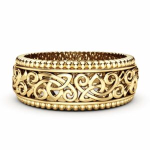 Men's Wedding Band Gold Wedding Band 14K Yellow Gold Ring