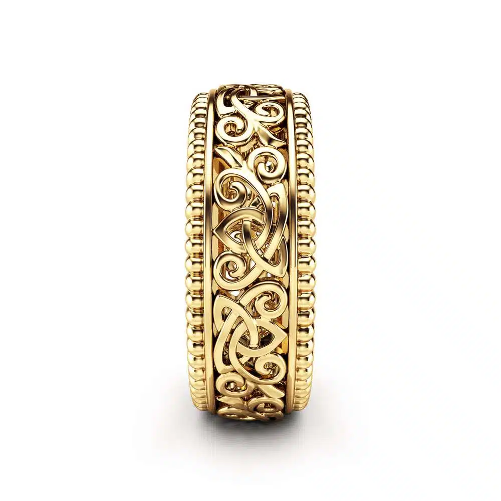 Men's Wedding Band Gold Wedding Band 14K Yellow Gold Ring