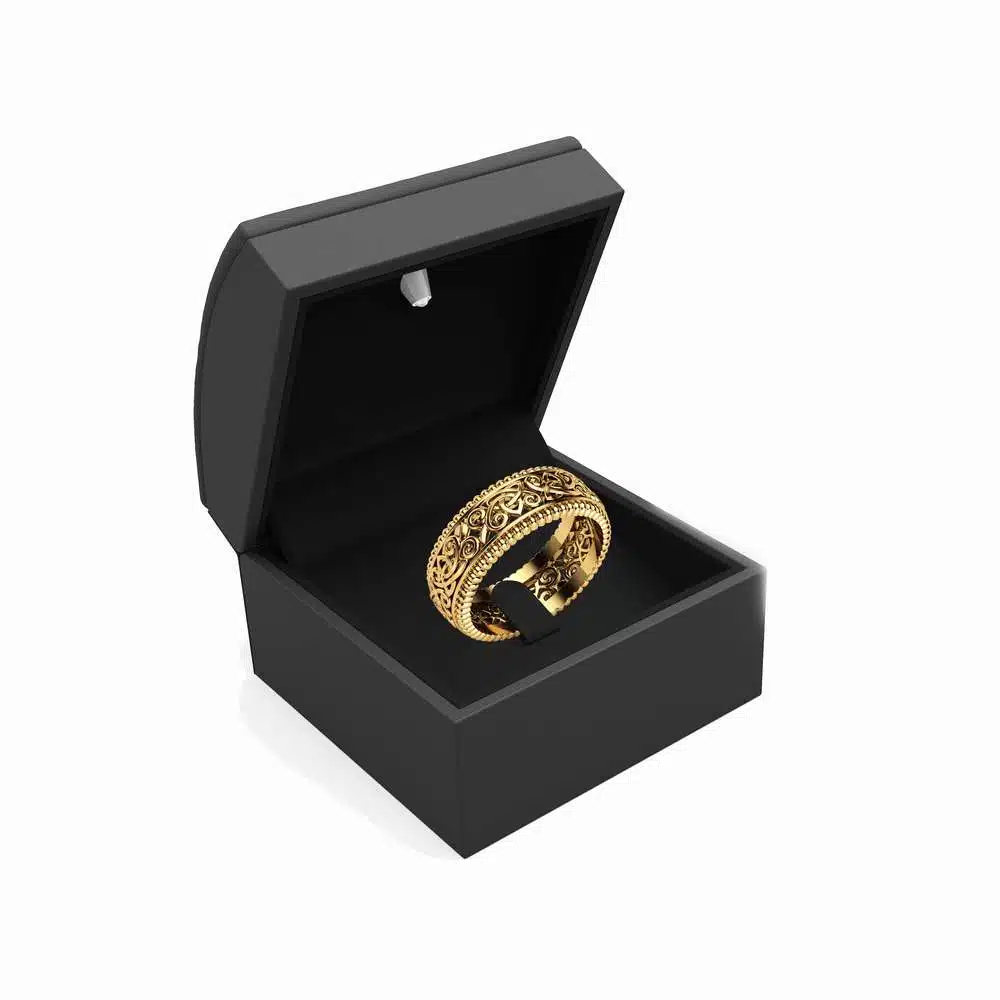 Men's Wedding Band Gold Wedding Band 14K Yellow Gold Ring