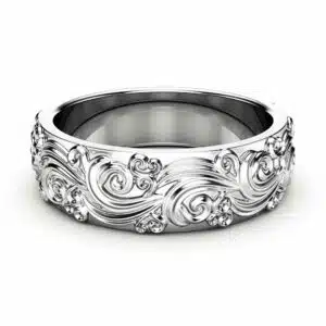 Mens Wedding Band Gold Wedding Band Unique Wedding Ring